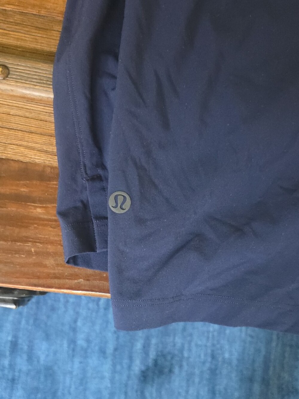 Men's Navy Performance Drawstring Shorts - Picture 2 of 4